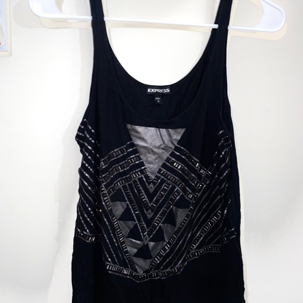 express tank top with sequin design